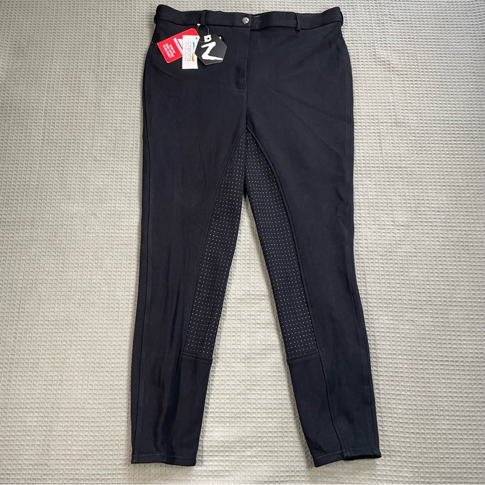 New Horze Active Silicone Grip Full Seat Breeches US 32 Womens Black Riding